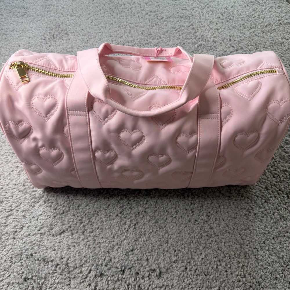 Stoney Clover Lane x Target Pink Heart Duffel Bag NWT Weekender Travel Bag